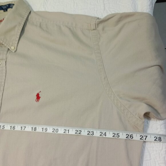 Ralph Lauren Beige Long Sleeve Button Down Shirt L - Picture 10 of 10